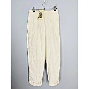 Vtg Jimmy Z White Cotton Pants Size 7 80s Skate Surf USA Cali. Adjustable NOS